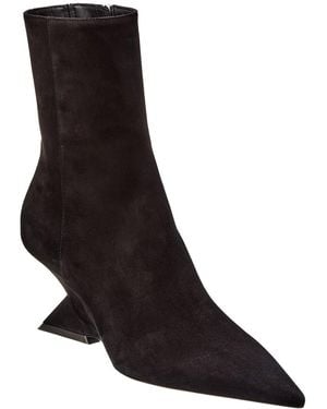 The Attico Cheope Suede Bootie - Black