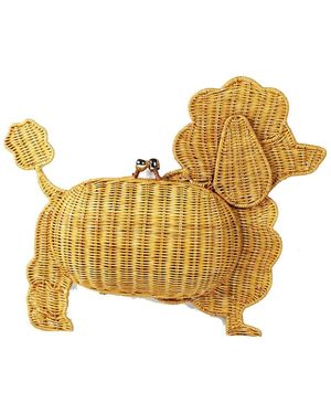 Serpui Diva Poodle Wicker Crossbody - Natural