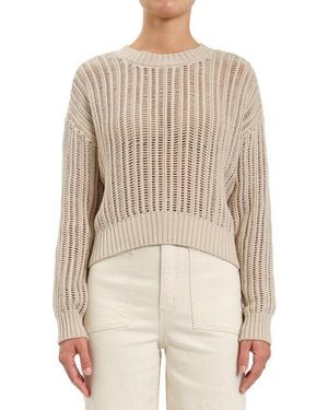 Daze Denim Seaside Open Stitch Sweater - Natural