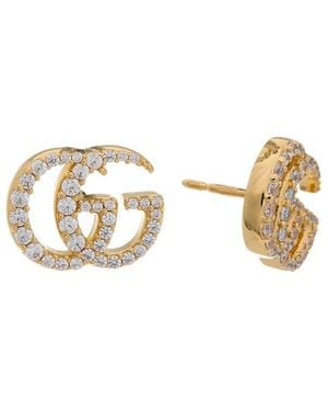 Gucci Gg Marmont Crystal Earrings - White
