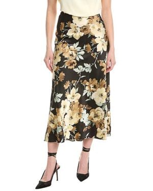 Anne Klein Pull On Bias Flared Skirt - Metallic