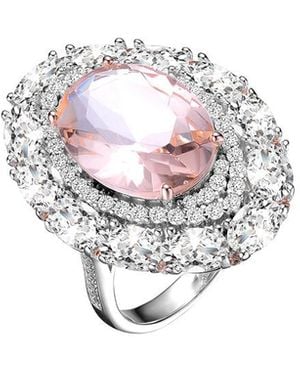 Genevive Jewelry Silver Ring - White