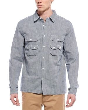 Billy Reid Creek Linen-Blend Shirt - Blue