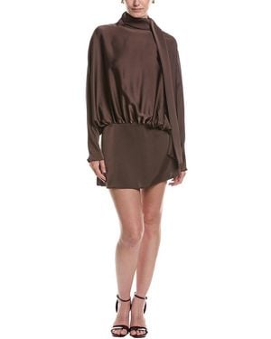 Moonsea Mini Cocktail Dress - Brown