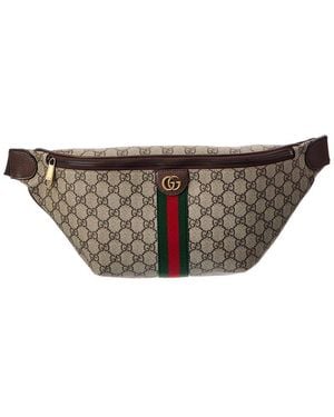 Gucci Gg Supreme Canvas & Leather Belt Bag - Gray