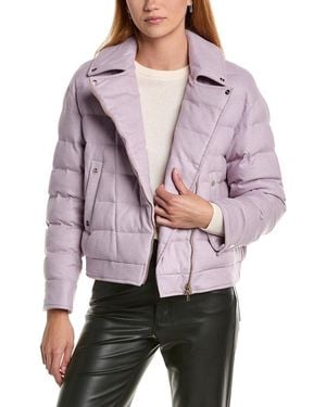 Herno Padded Silk & Cashmere-Blend Jacket - Purple