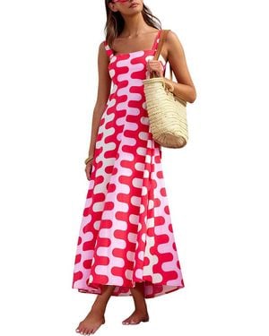 LEON GORI Printed Maxi Dress - Red