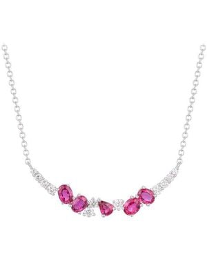 Gregg Ruth 14K 1.18 Ct. Tw. Diamond & Ruby Pendant - Pink