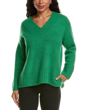 LaBiz Wool & Alpaca-blend V-neck Sweater - Green
