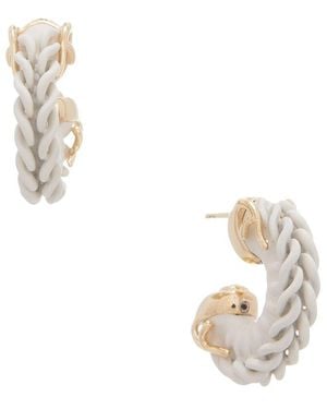Fendi Filo Earrings - White