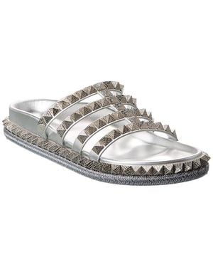 Christian Louboutin Pyra Hallulila Leather Sandal - White