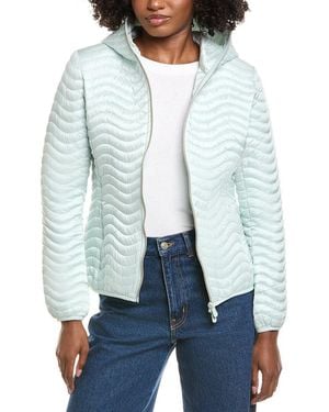 Save The Duck Jinnie Short Wave Quilt Jacket - Blue