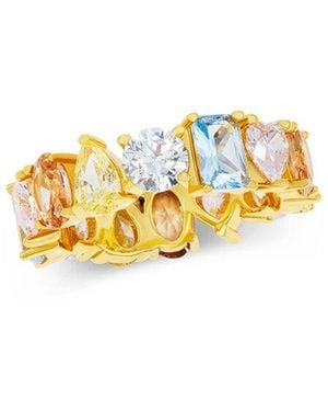 Savvy Cie 14K Plated Cz Band Ring - Metallic