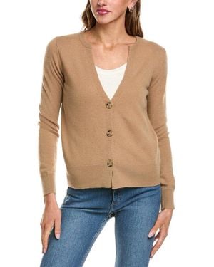 Philosophy Split V-Neck Cashmere Cardigan - Blue