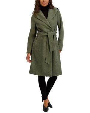 Kensie Faux Wool Coat - Green