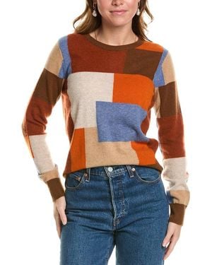 Minnie Rose Patchwork Cashmere Jumper - Blue