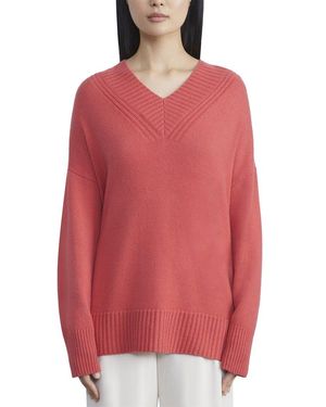 Lafayette 148 New York Deep V-neck Jumper - Pink