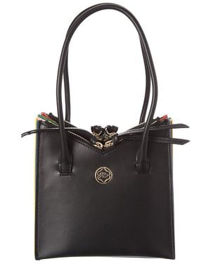 Sara Battaglia Tati Toy Leather Tote - Black