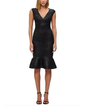 Hervé Léger The Metallic Sophie Dress - Black