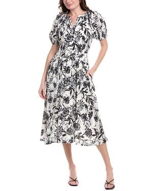 Nicole Miller Selena Midi Dress - White
