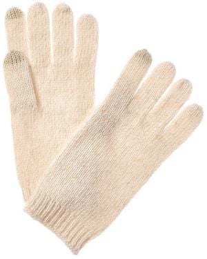 Sofiacashmere Sofiacashmere Marl Texting Cashmere Glove - Natural