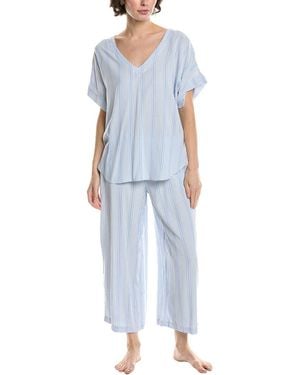 DKNY 2Pc Top & Culotte Sleep Set - Blue