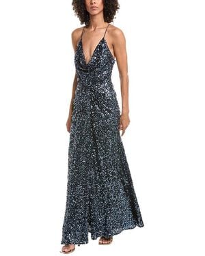 Halston Manon Sequin Gown - Blue