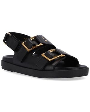 Alohas Maui Leather Sandal - Black