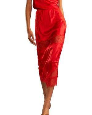 Cynthia Rowley Lya Silk Skirt - Red