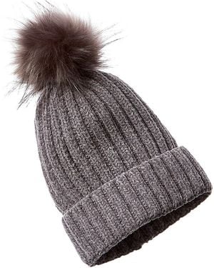 La Fiorentina Basic Knit Beanie - Gray