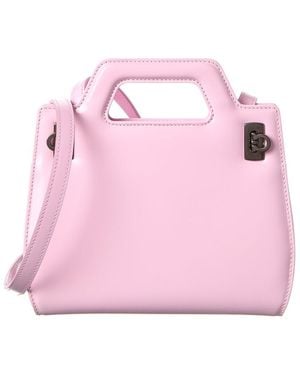 Ferragamo Wanda Mini Leather Clutch - Pink