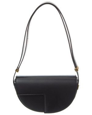 Patou Leather Shoulder Bag - Black