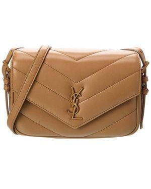 Saint Laurent Loulou Toy Leather Crossbody - Brown