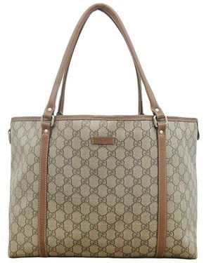 Gucci GG Supreme Shoulder Tote (authentic Pre-loved) - Metallic