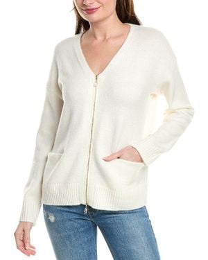 Splendid Zeena Zip-Up Cardigan - White