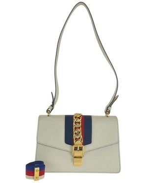 Gucci Sylvie Leather Shoulder Bag (authentic Pre-loved) - Metallic