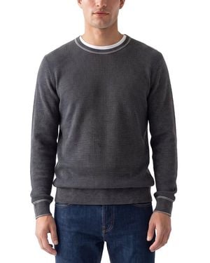RAFFI Wool-Blend Waffle Shirt - Blue
