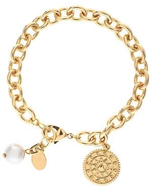 Rivka Friedman 18K Plated 10Mm Pearl Stackable Bracelet - Metallic