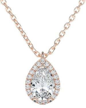 Lab Grown Diamonds 14K 3.00 Ct. Tw. Lab-Grown Diamond Necklace - Metallic