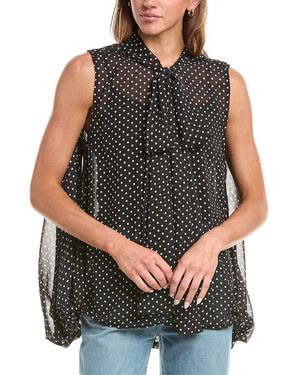 REVERIEE Cocoon Sleeve Blouse - Grey