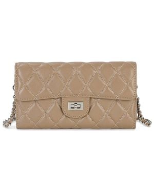 Tiffany & Fred Paris Quilted Leather Crossbody - Natural