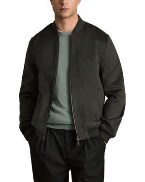 Reiss Harlan Wool Bomber Jacket - Black