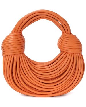 Tiffany & Fred Paris Smooth Leather String Bag - Orange