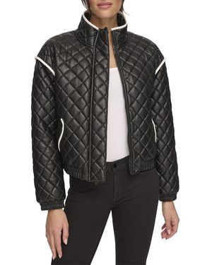 Marc New York Andrew Marc Quilted Bomber Jacket - Black