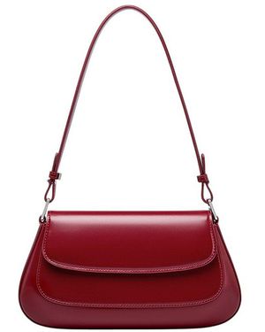 Adele Berto Leather Shoulder Bag - Red