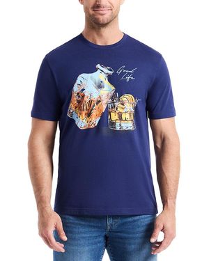 Robert Graham Barrel Aged Knit T-shirt - Blue