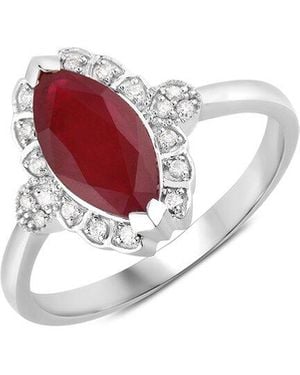 Diana M. Jewels 14K 1.54 Ct. Tw. Diamond & Ruby Ring - Red