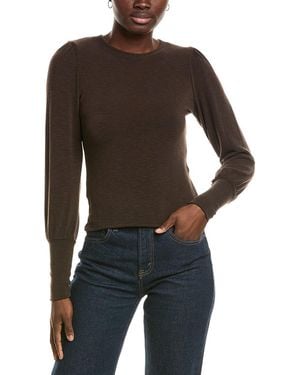 Michael Stars Fonda Puff Sleeve Top - Black
