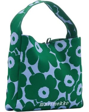 Marimekko Marimekko Knitted Large Unikko Satchel - Green