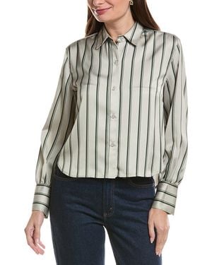 Rag & Bone Andre Satin Stripe Shirt - Grey